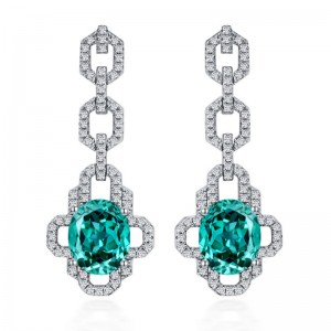 Bijuterii Tuochen Custom Sterling Silver 925 cu cercei de piatră cu diamante de carbon ridicat